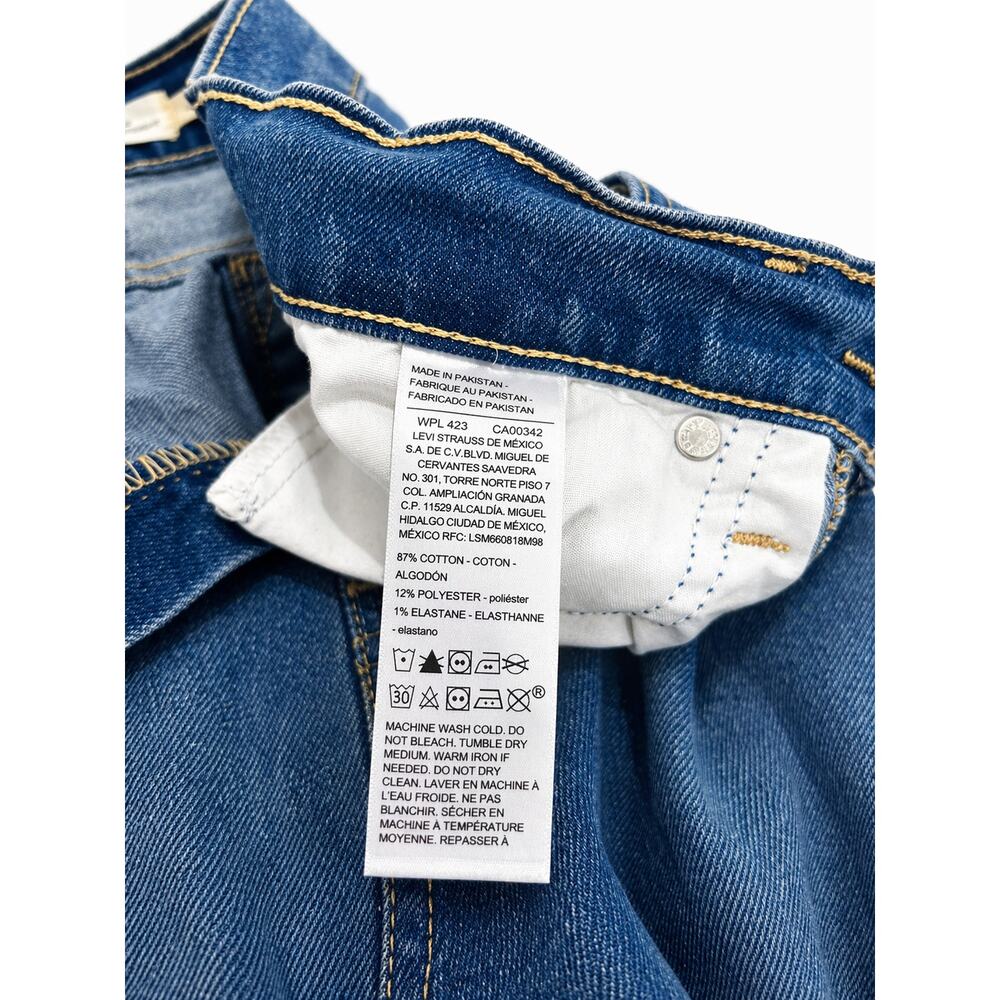Levis High Rise Straight Leg Denim Jeans Womens Size 4 Staple Casual Urban - Picture 4 of 6